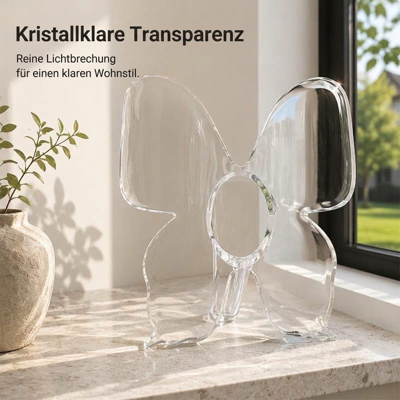 🦋💐 Transparente Acrylvase in Schmetterlingsform – stilvolle Blumenvase & Tischdeko für Zuhause