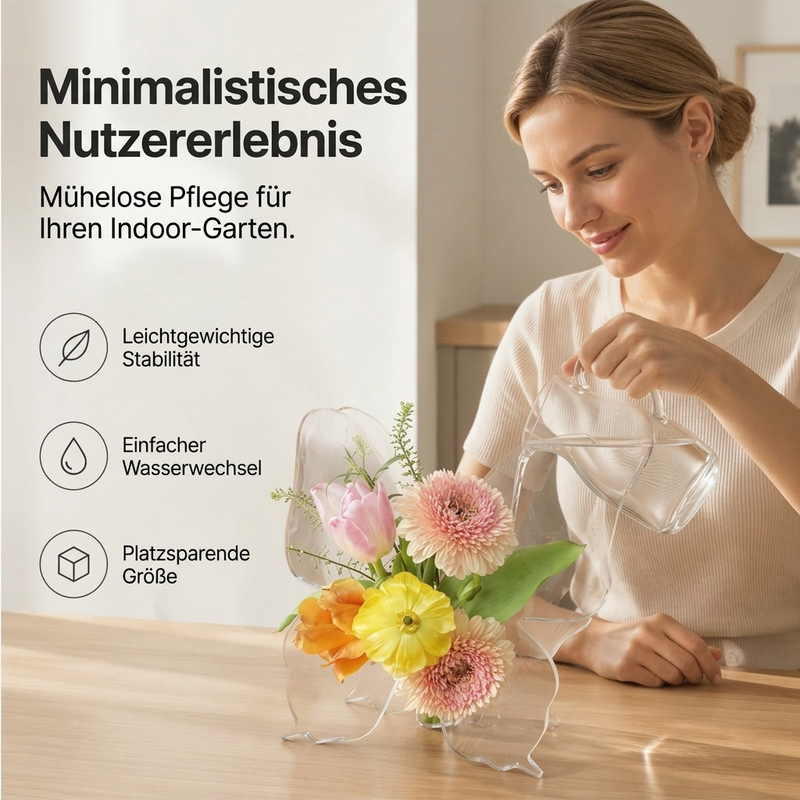 🦋💐 Transparente Acrylvase in Schmetterlingsform – stilvolle Blumenvase & Tischdeko für Zuhause