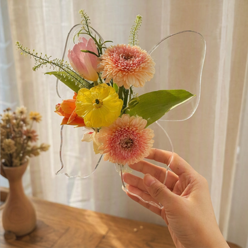 🦋💐 Transparente Acrylvase in Schmetterlingsform – stilvolle Blumenvase & Tischdeko für Zuhause