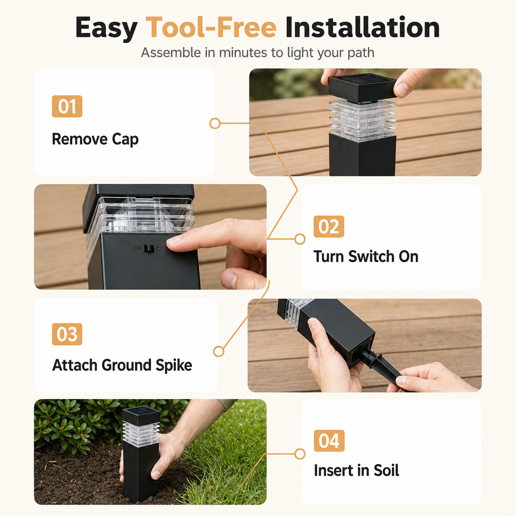 ⏰ Nur für kurze Zeit: 50% Rabatt! 🌞Solar-Gartenleuchte zum Einstecken – wasserdicht & dekorativ für Rasen, Garten & Terrasse
