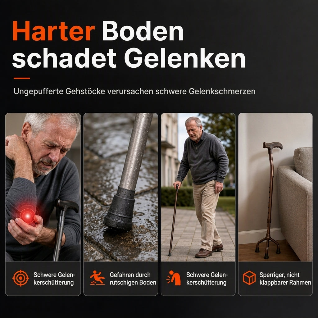 👵👴 50 % RABATT! 🦯 Faltbare Unterarmgehstützen – stoßdämpfend, stabil & rutschfest 🦵