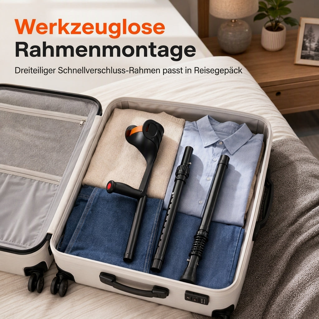 👵👴 50 % RABATT! 🦯 Faltbare Unterarmgehstützen – stoßdämpfend, stabil & rutschfest 🦵