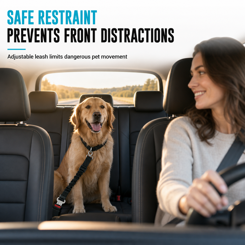 ⏳Zeitlich begrenzt: 50% Rabatt⏰Elastisches Nylon-Sicherheitsgeschirr für Hunde im Auto🚗🎗️🐕