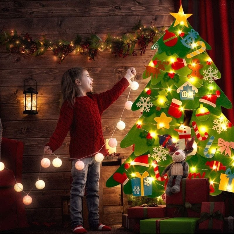 🎁 50% RABATT! 🎄 DIY-Filz-Weihnachtsbaum-Set – kleberfrei, wiederverwendbar & für Kleinkinder geeignet