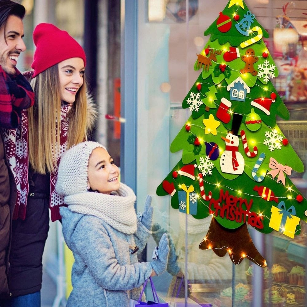 🎁 50% RABATT! 🎄 DIY-Filz-Weihnachtsbaum-Set – kleberfrei, wiederverwendbar & für Kleinkinder geeignet