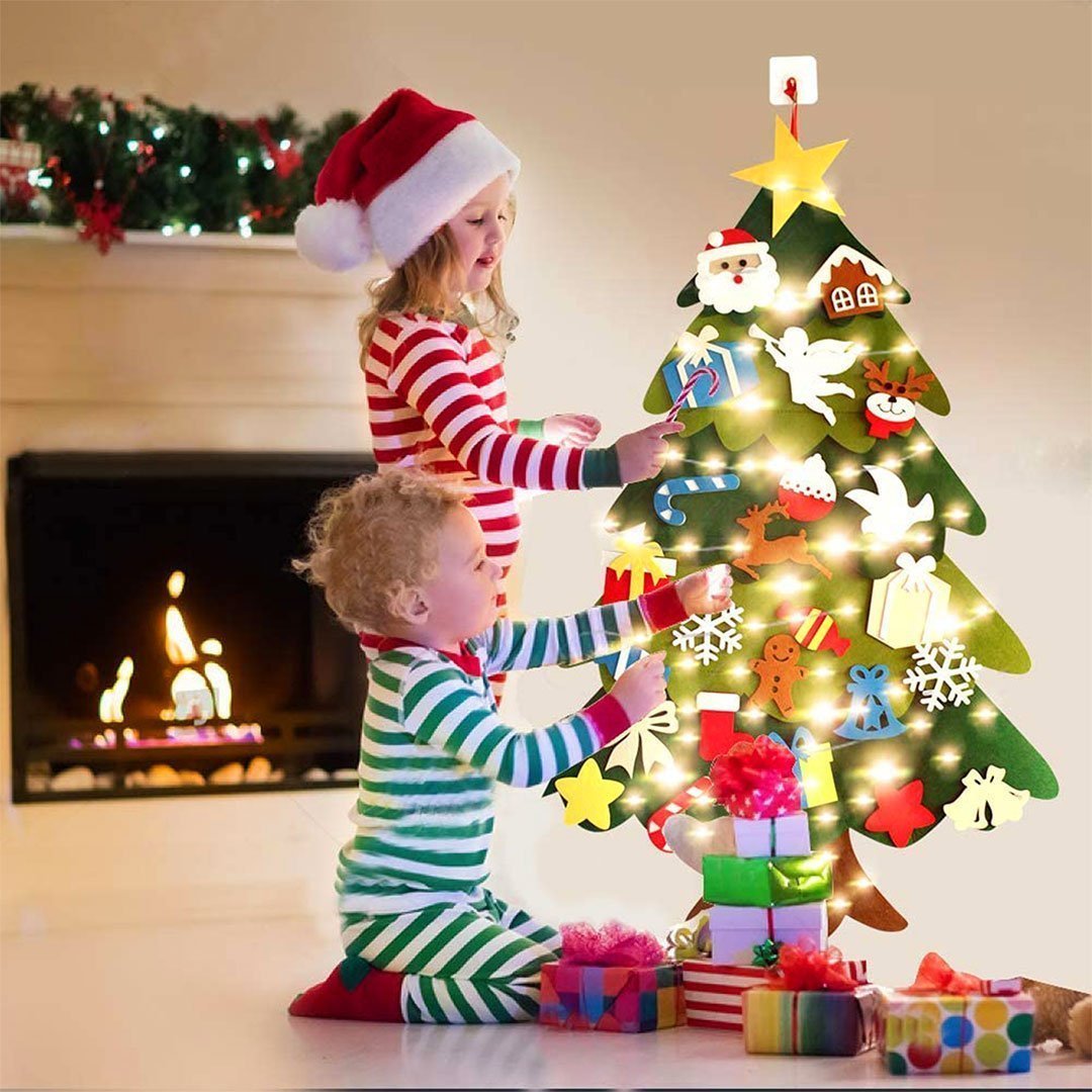 🎁 50% RABATT! 🎄 DIY-Filz-Weihnachtsbaum-Set – kleberfrei, wiederverwendbar & für Kleinkinder geeignet
