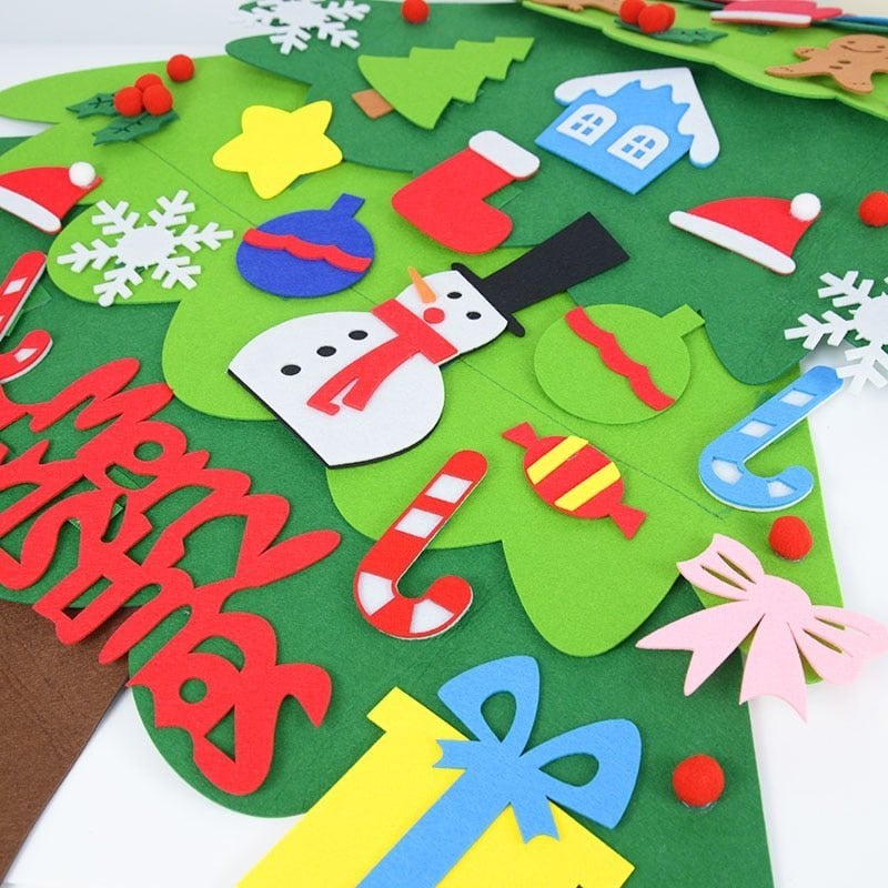 🎁 50% RABATT! 🎄 DIY-Filz-Weihnachtsbaum-Set – kleberfrei, wiederverwendbar & für Kleinkinder geeignet