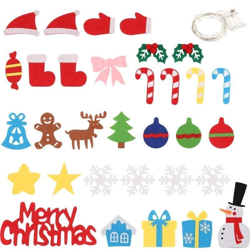 🎁 50% RABATT! 🎄 DIY-Filz-Weihnachtsbaum-Set – kleberfrei, wiederverwendbar & für Kleinkinder geeignet
