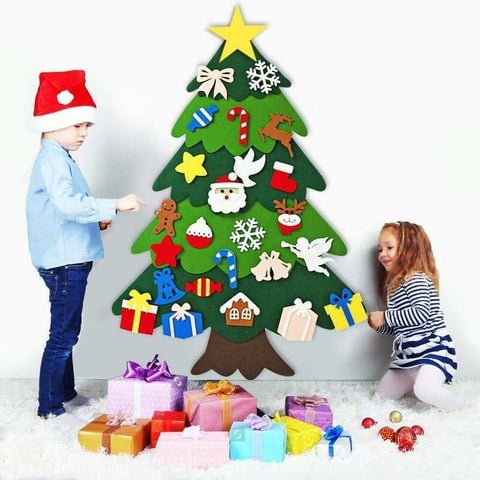 🎁 50% RABATT! 🎄 DIY-Filz-Weihnachtsbaum-Set – kleberfrei, wiederverwendbar & für Kleinkinder geeignet