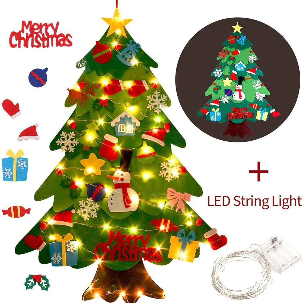 🎁 50% RABATT! 🎄 DIY-Filz-Weihnachtsbaum-Set – kleberfrei, wiederverwendbar & für Kleinkinder geeignet