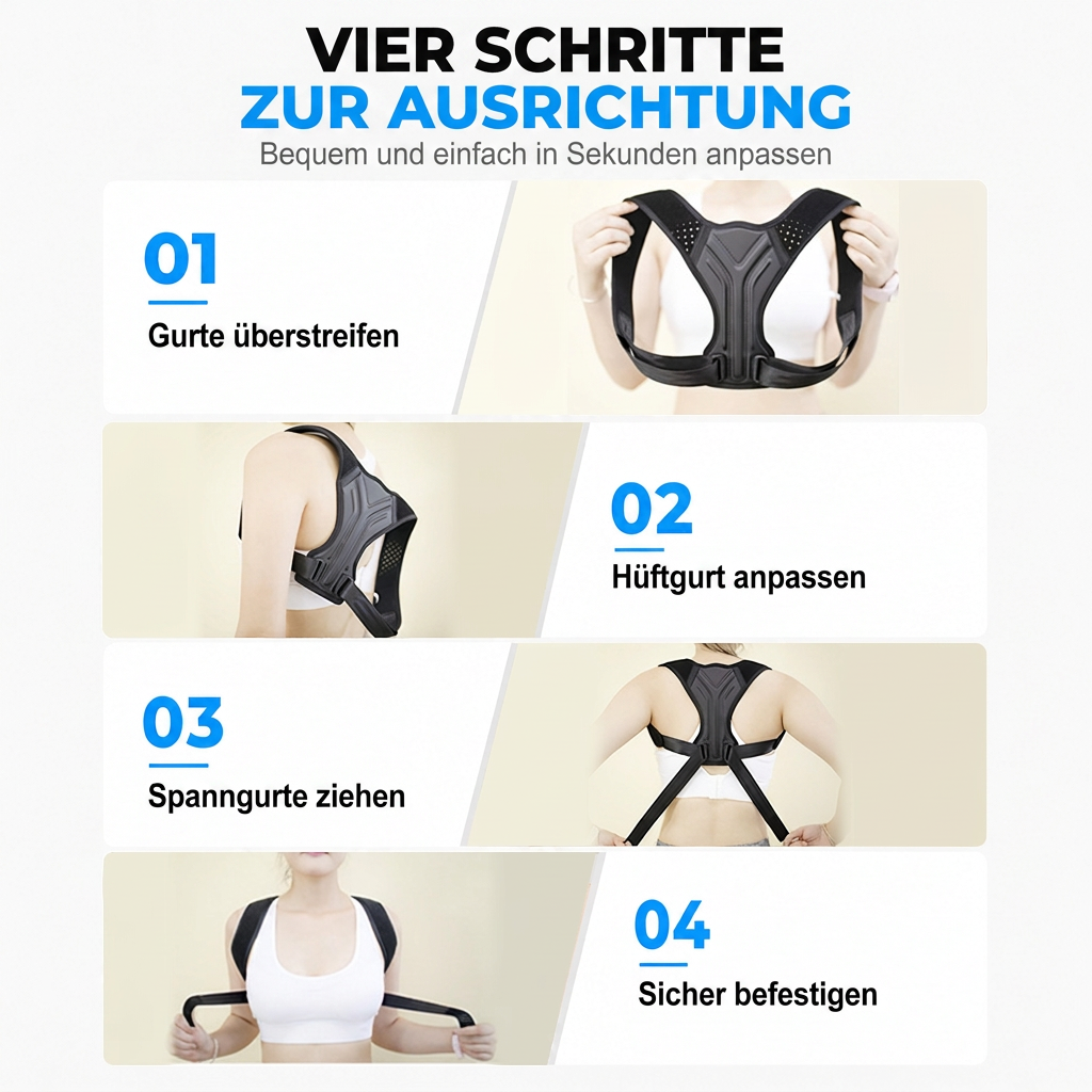 💪 Atmungsaktiver Haltungskorrektor für Erwachsene & Kinder – unsichtbar unter der Kleidung, gegen Rundrücken