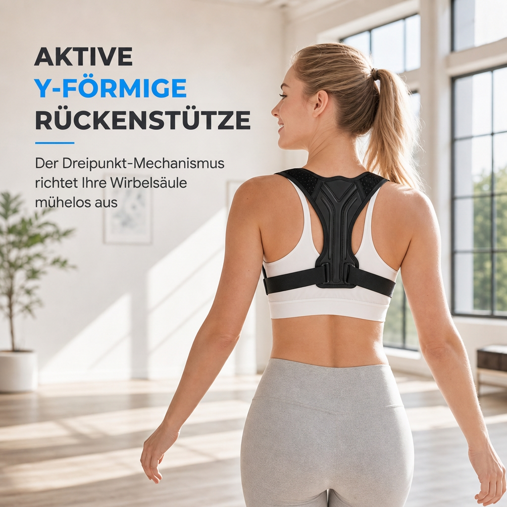 💪 Atmungsaktiver Haltungskorrektor für Erwachsene & Kinder – unsichtbar unter der Kleidung, gegen Rundrücken