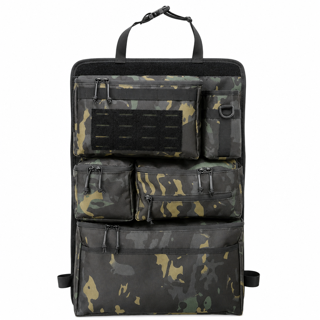 📢📢50% RABATT !!⏰Robuster taktischer Rücksitz-Organizer für Autos aus Nylon, Mehrfachtaschen-Aufbewahrungstasche mit Reißverschluss für SUVs