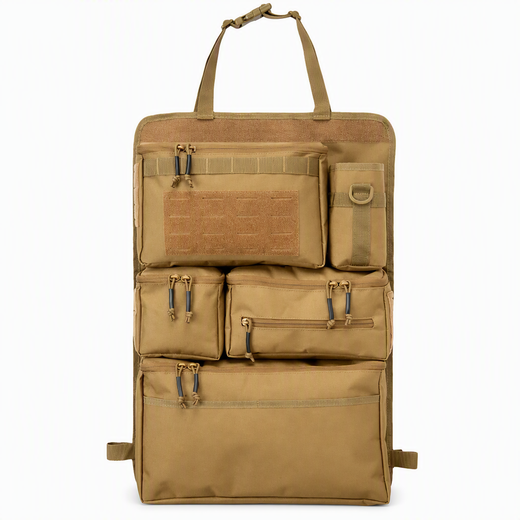 📢📢50% RABATT !!⏰Robuster taktischer Rücksitz-Organizer für Autos aus Nylon, Mehrfachtaschen-Aufbewahrungstasche mit Reißverschluss für SUVs