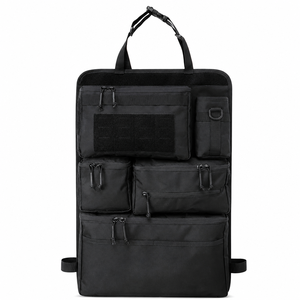 📢📢50% RABATT !!⏰Robuster taktischer Rücksitz-Organizer für Autos aus Nylon, Mehrfachtaschen-Aufbewahrungstasche mit Reißverschluss für SUVs