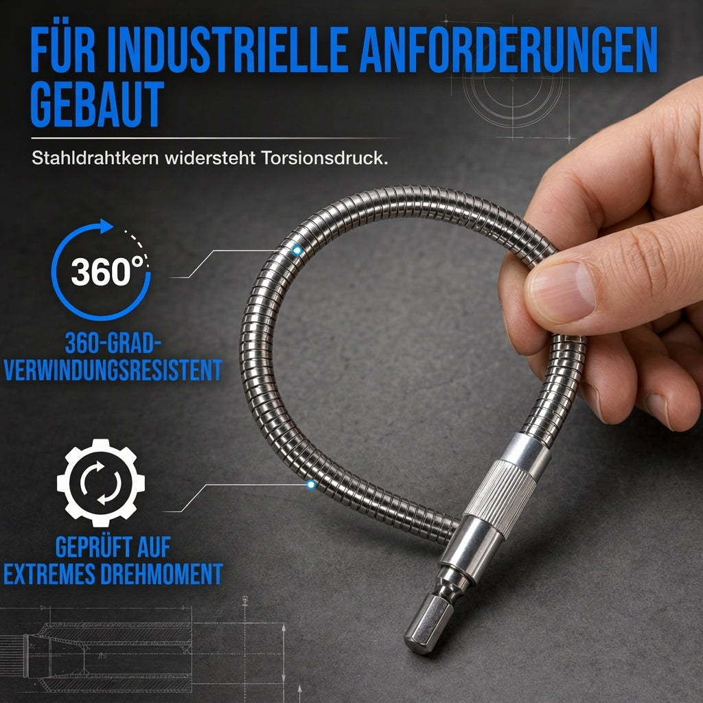 🔧 50% RABATT! 🛠️ Flexible Verlängerungswelle – Mehrwinklig für Bohrer & Schrauber ✨