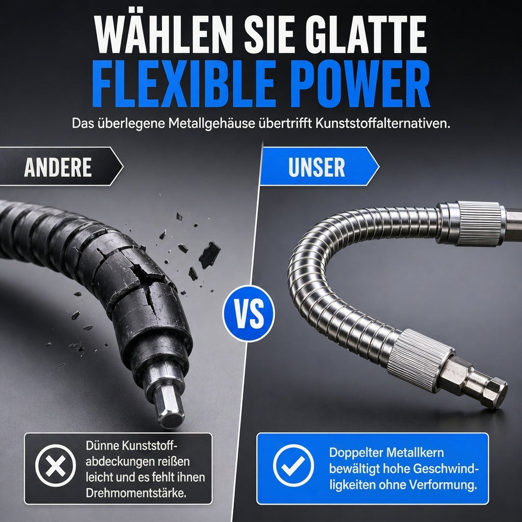 🔧 50% RABATT! 🛠️ Flexible Verlängerungswelle – Mehrwinklig für Bohrer & Schrauber ✨