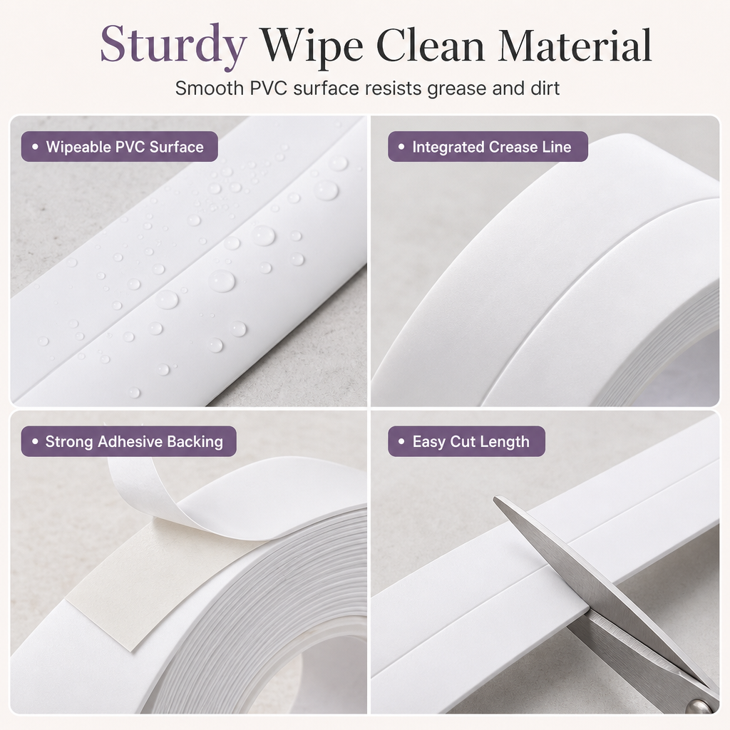 Adhesive Waterproof Mildew-Proof Caulk Tape Kitchen Bathroom Wall Corner Joint Protective Sticker and Anti-Collision Bumper Strip
