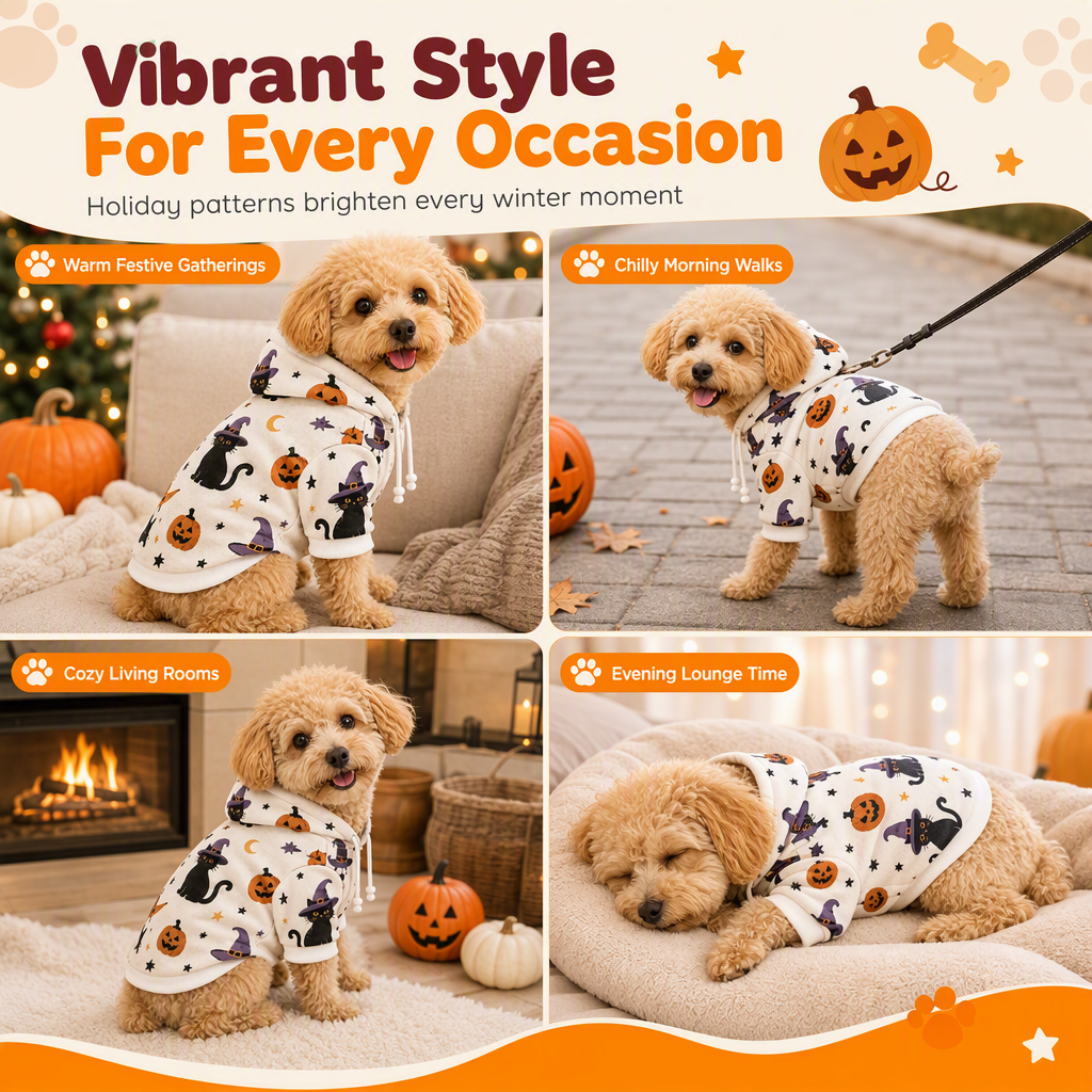🐶 Tie-Dye Hundepullover für Herbst & Winter – warmes Pet-Sweatshirt, bequem & stylisch für kleine & mittlere Hunde🍂