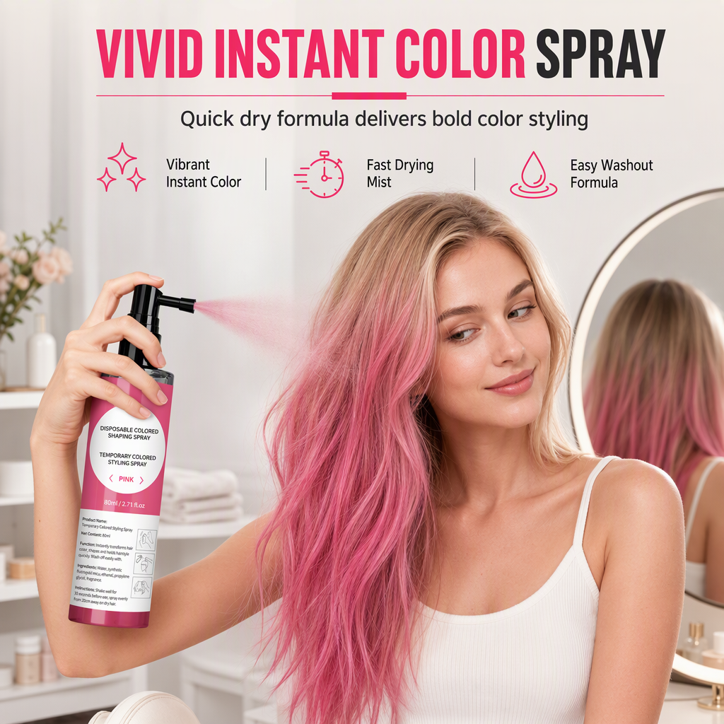 🎁 2+1 GRATIS🖤 Einweg-Haarfarbspray – temporäre Haarfarbe, einfach aufsprühen & sofort auswaschbar