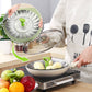 🍳 Faltbarer Edelstahl-Dampfgarer 9 Zoll – verstellbarer Griff & zusammenklappbar, für Töpfe & Küche