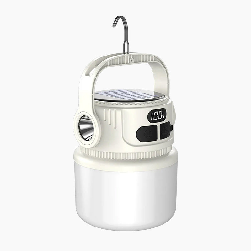 🔦 LED Solar-Campinglampe – wiederaufladbar & langlebig, ideal für Camping, Outdoor & Notfälle