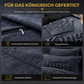 👑 KING 3-teiliges Bettwäsche-Set – schwarz-grau meliert, Kronen-Design