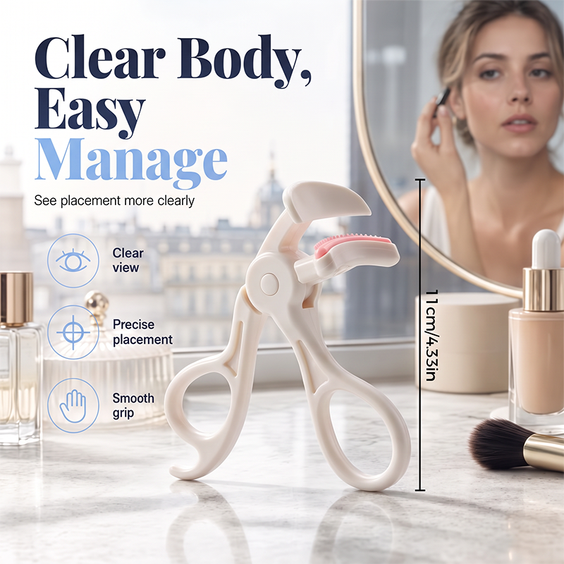 💄 50% Rabatt!👁️✨ Wimpernzange mit Kamm & breiter Wölbung – für perfekt geschwungene Wimpern