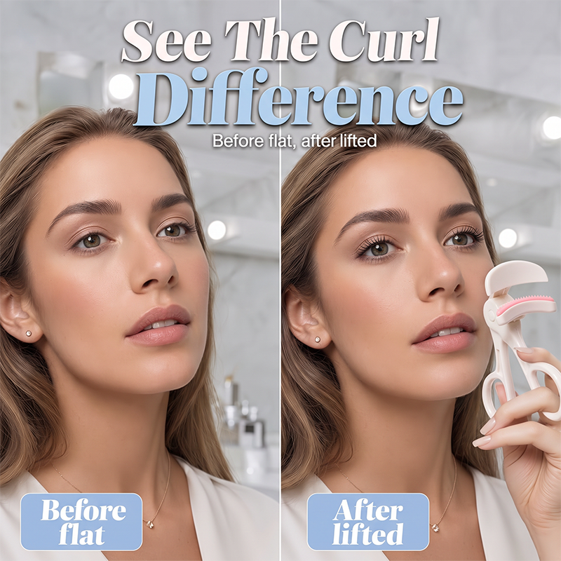 💄 50% Rabatt!👁️✨ Wimpernzange mit Kamm & breiter Wölbung – für perfekt geschwungene Wimpern