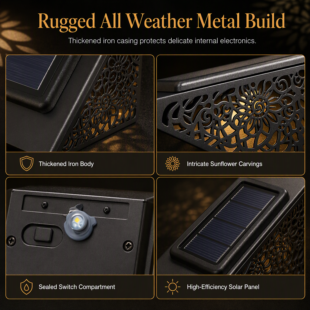 🎁2+1 GRATIS ☀️Solar-Stufenleuchte für Außen – wasserdicht & kabellos, für Treppen, Terrassen & Gartenwege