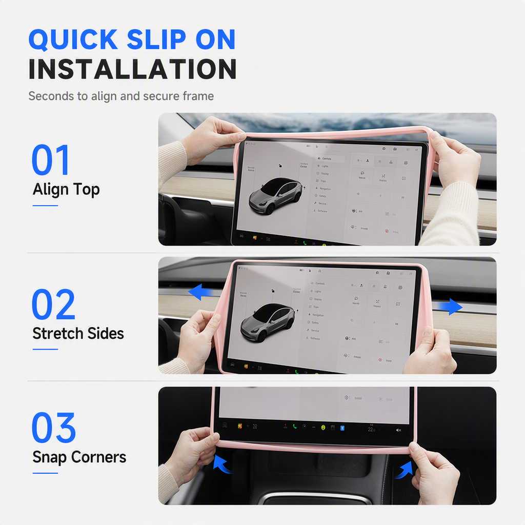 🚗 50% RABATT! 🛡️ Silikon-Displayschutz – Für Tesla 3 & Y Serie ✨