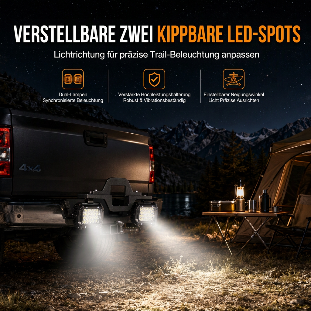 🚙 50% Rabatt 💡LED-Arbeitsscheinwerfer für Anhängerkupplung, Rückfahrscheinwerfer für Pickup & SUV