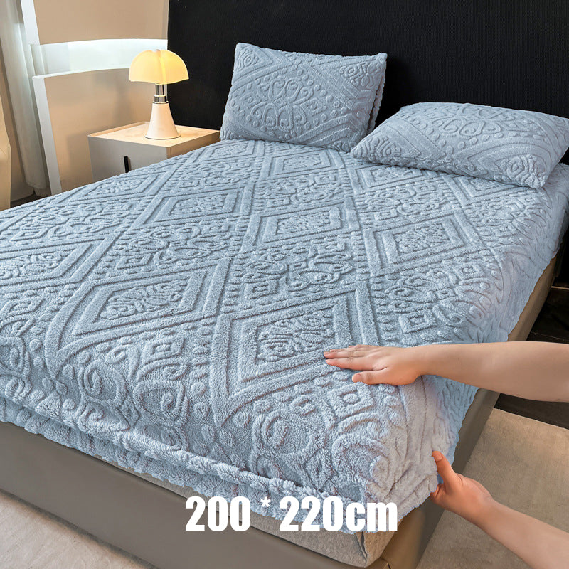 🛏️ Einzelnes Spannbettlaken aus Milchfaser-Plüsch – 360° rundum elastisch & kuschelig weich