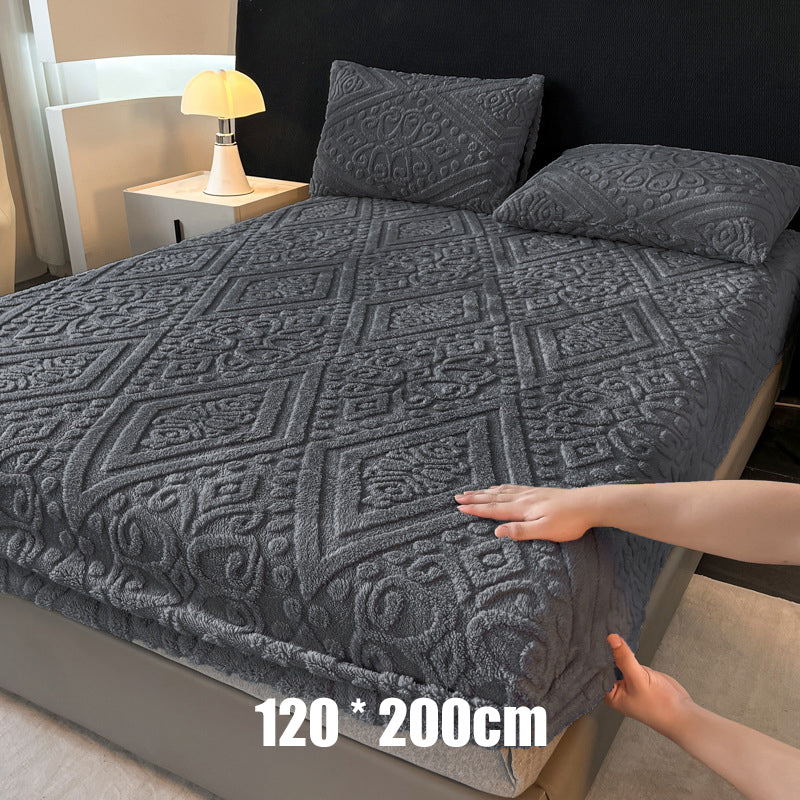 🛏️ Einzelnes Spannbettlaken aus Milchfaser-Plüsch – 360° rundum elastisch & kuschelig weich