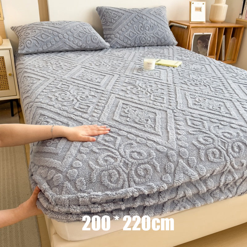 🛏️ Einzelnes Spannbettlaken aus Milchfaser-Plüsch – 360° rundum elastisch & kuschelig weich