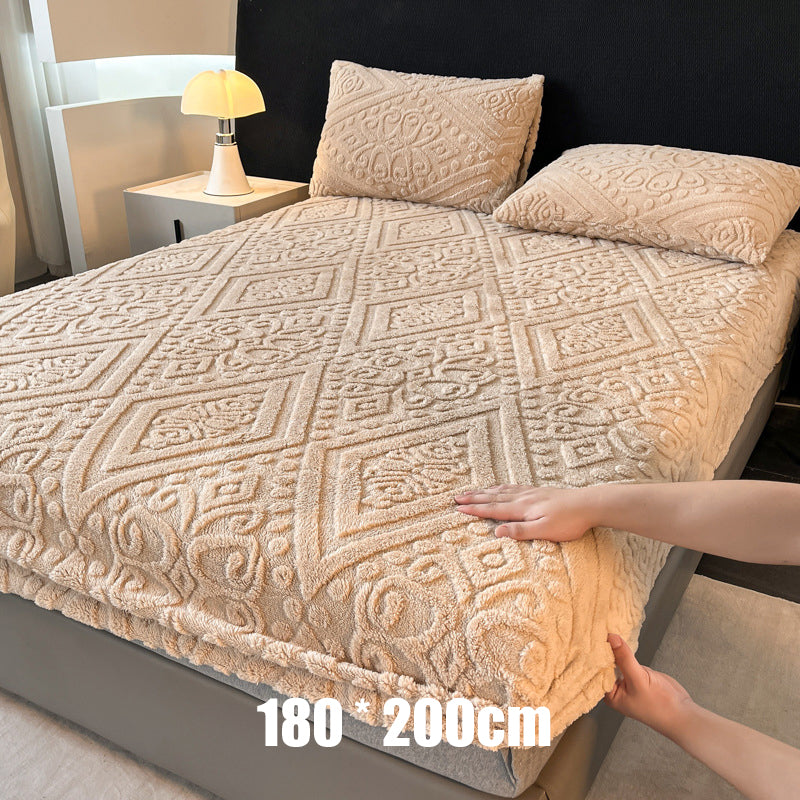 🛏️ Einzelnes Spannbettlaken aus Milchfaser-Plüsch – 360° rundum elastisch & kuschelig weich