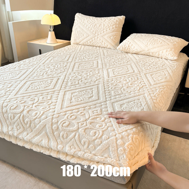 🛏️ Einzelnes Spannbettlaken aus Milchfaser-Plüsch – 360° rundum elastisch & kuschelig weich