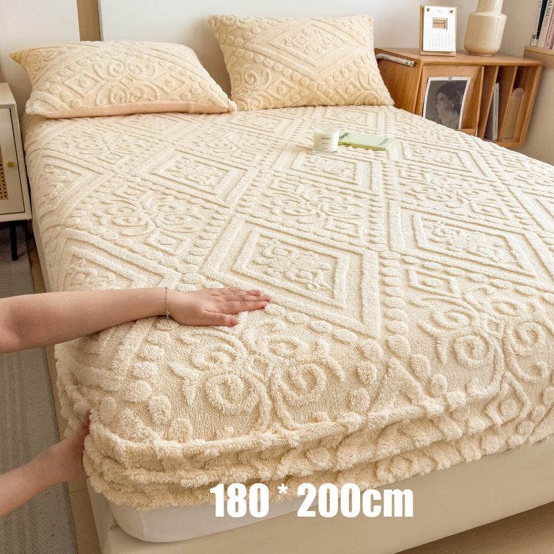 🛏️ Einzelnes Spannbettlaken aus Milchfaser-Plüsch – 360° rundum elastisch & kuschelig weich