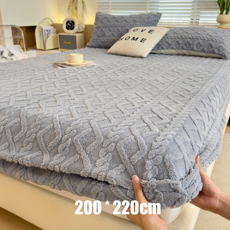 🛏️ Einzelnes Spannbettlaken aus Milchfaser-Plüsch – 360° rundum elastisch & kuschelig weich