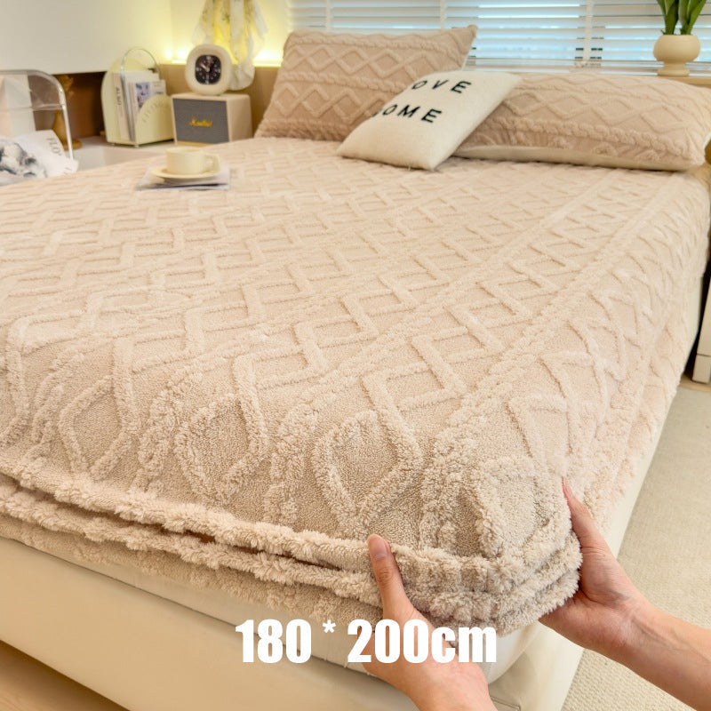 🛏️ Einzelnes Spannbettlaken aus Milchfaser-Plüsch – 360° rundum elastisch & kuschelig weich