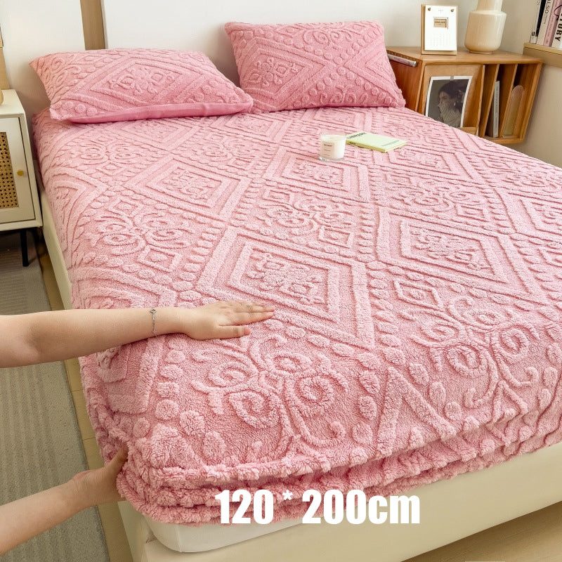 🛏️ Einzelnes Spannbettlaken aus Milchfaser-Plüsch – 360° rundum elastisch & kuschelig weich