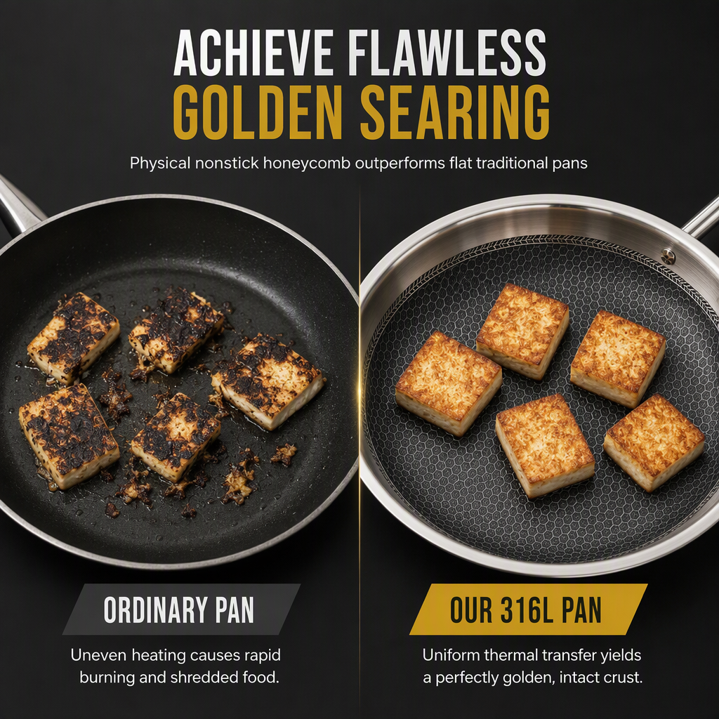 ⏰ Nur für kurze Zeit: 50% Rabatt!🍳 Verdickte Edelstahlpfanne mit Deckel – multifunktional als Wok, Schmortopf & Bratpfanne, für alle Herdarten