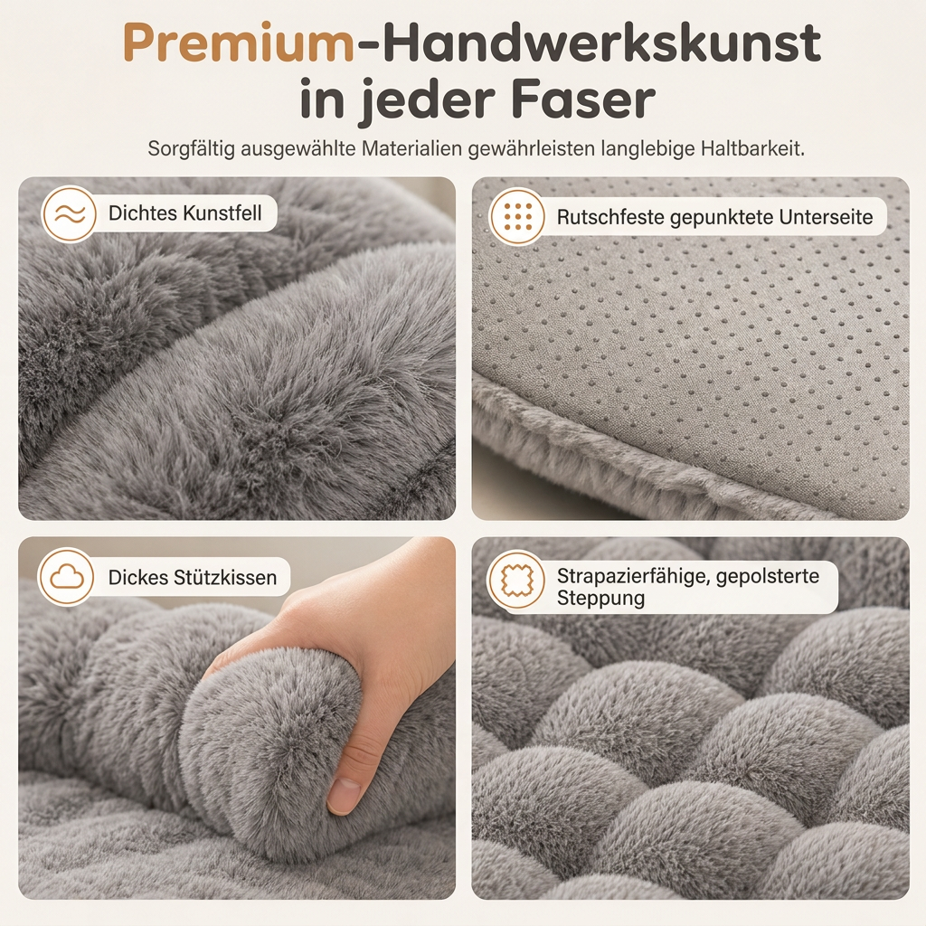 🐾 Verdickte Kaninchenfell-Plüschdecke für Hunde & Katzen – warm, rutschfest & kuschelig für Winter