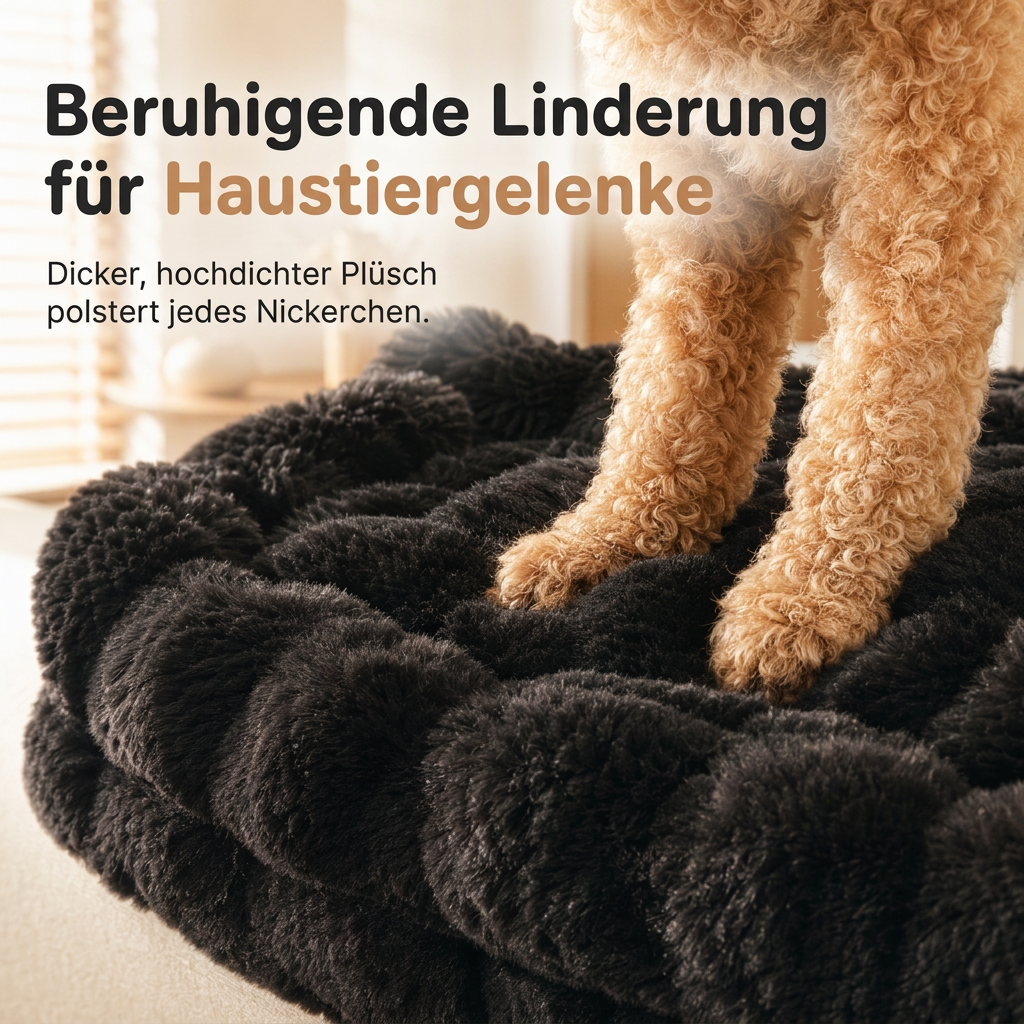 🐾 Verdickte Kaninchenfell-Plüschdecke für Hunde & Katzen – warm, rutschfest & kuschelig für Winter