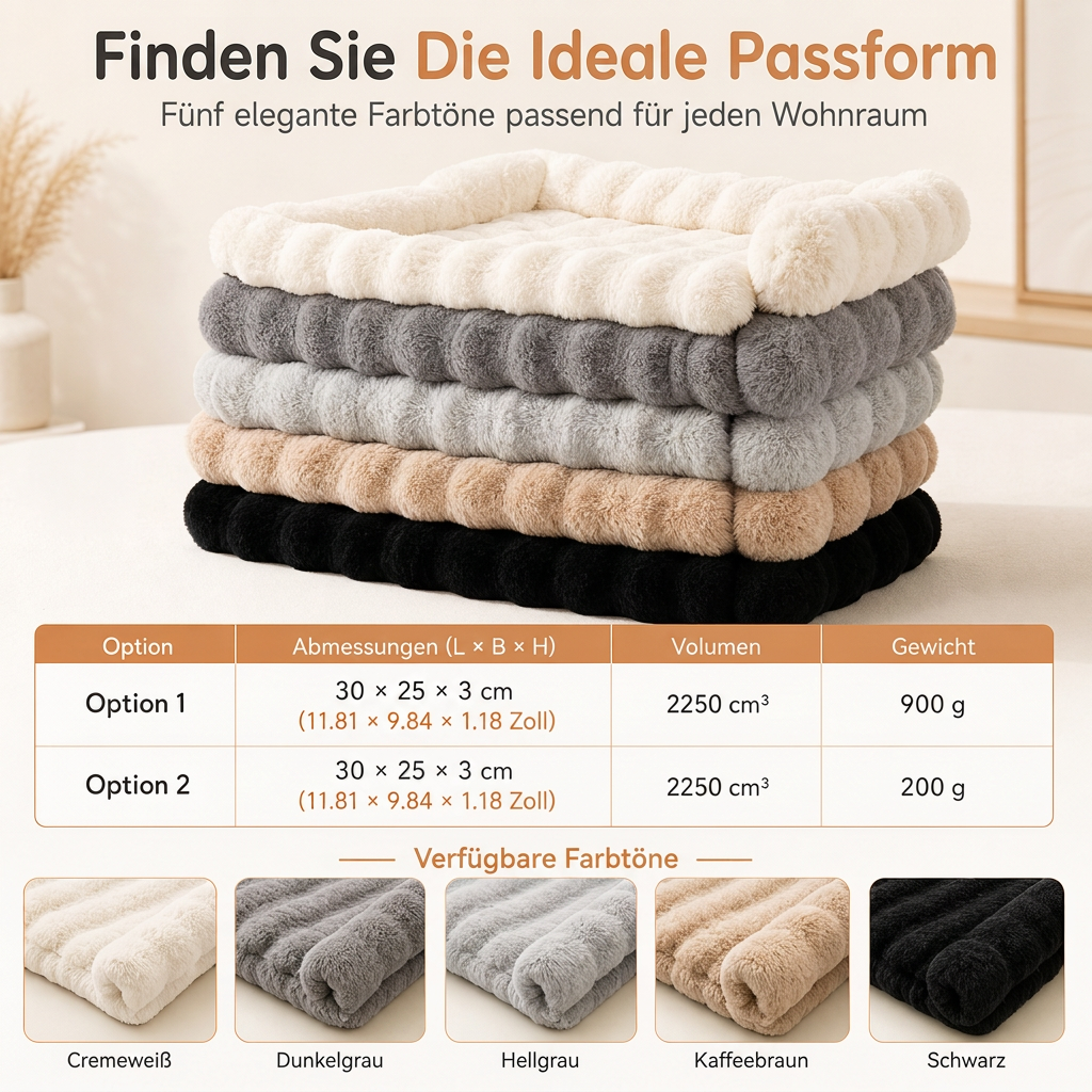 🐾 Verdickte Kaninchenfell-Plüschdecke für Hunde & Katzen – warm, rutschfest & kuschelig für Winter