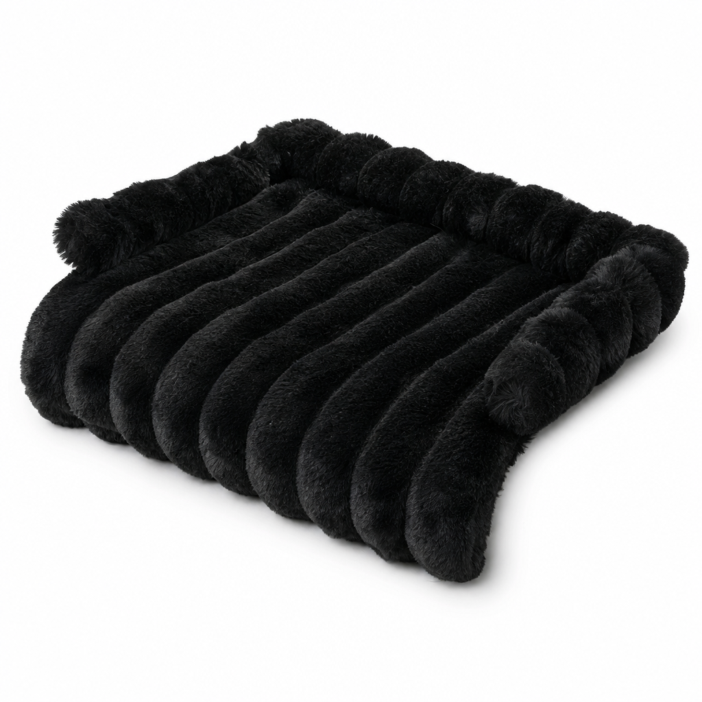 🐾 Verdickte Kaninchenfell-Plüschdecke für Hunde & Katzen – warm, rutschfest & kuschelig für Winter