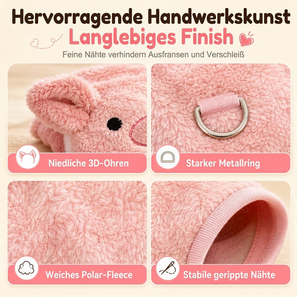 🐶 Gefütterte Hundeweste mit Cartoon-Stickerei – warm & kuschelig für kleine Hunde & Katzen