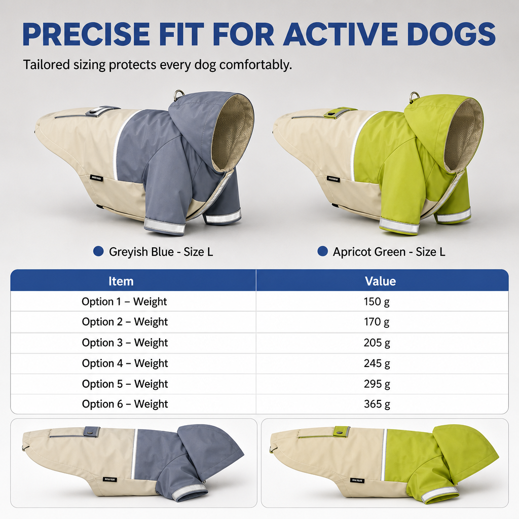 🐕 Wasserdichter Regenmantel für Hunde im Colorblocking-Design – für draußen, mit schmutzabweisenden Beinschonern