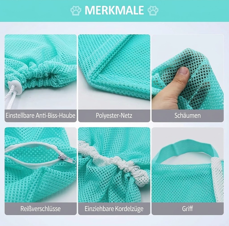 🐱 Katzenbadetasche mit Anti-Kratz-Schutz – für Baden, Krallenschneiden & Pflege, sicher & stressfrei