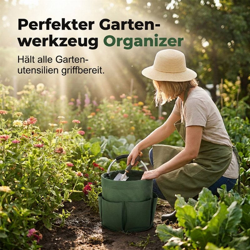 🧺 50% RABATT !🌿 Tragbarer & faltbarer Gartenkorb – praktischer Aufbewahrungskorb für Gartenwerkzeug, Outdoor & Ernte